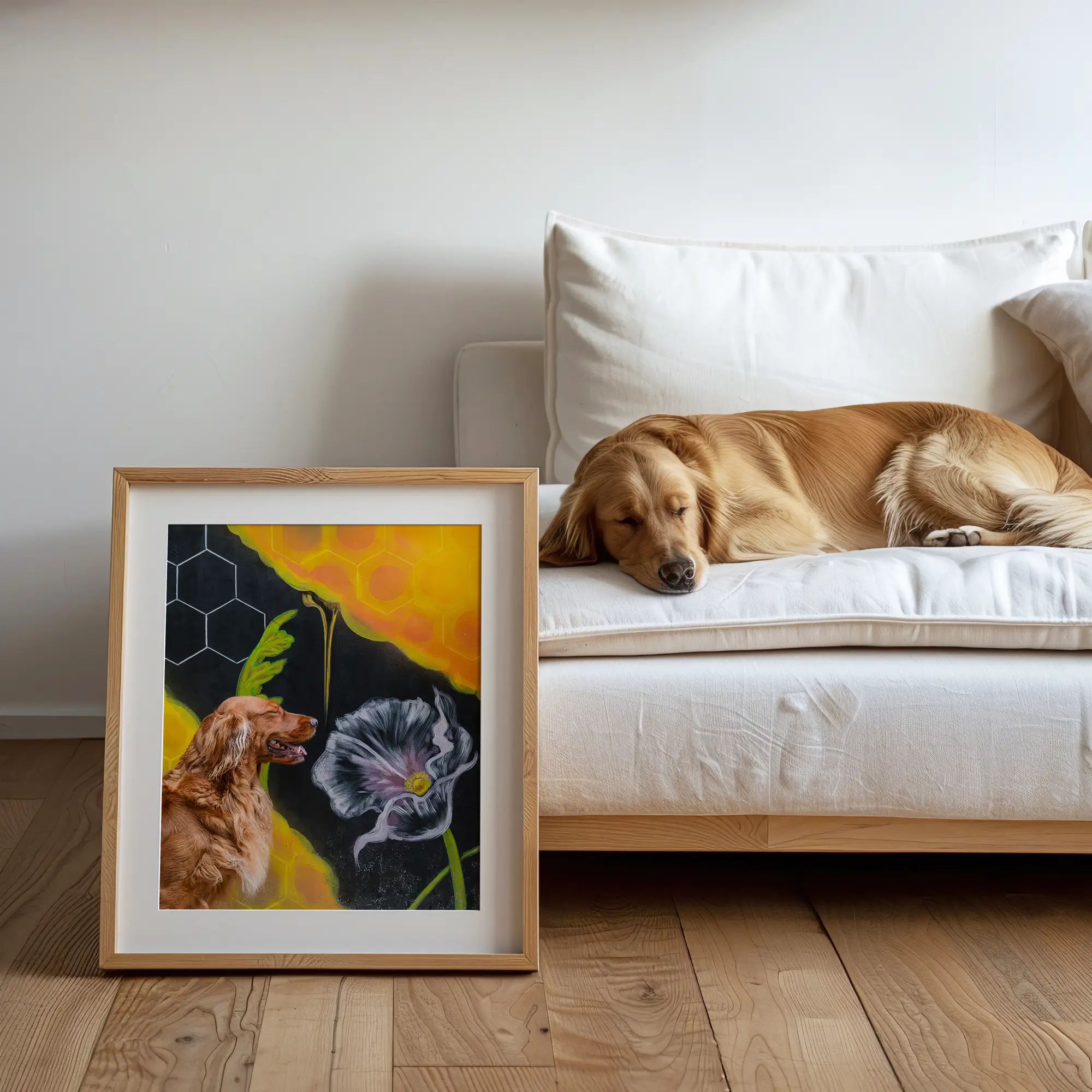 Leila Framed Mat Dog