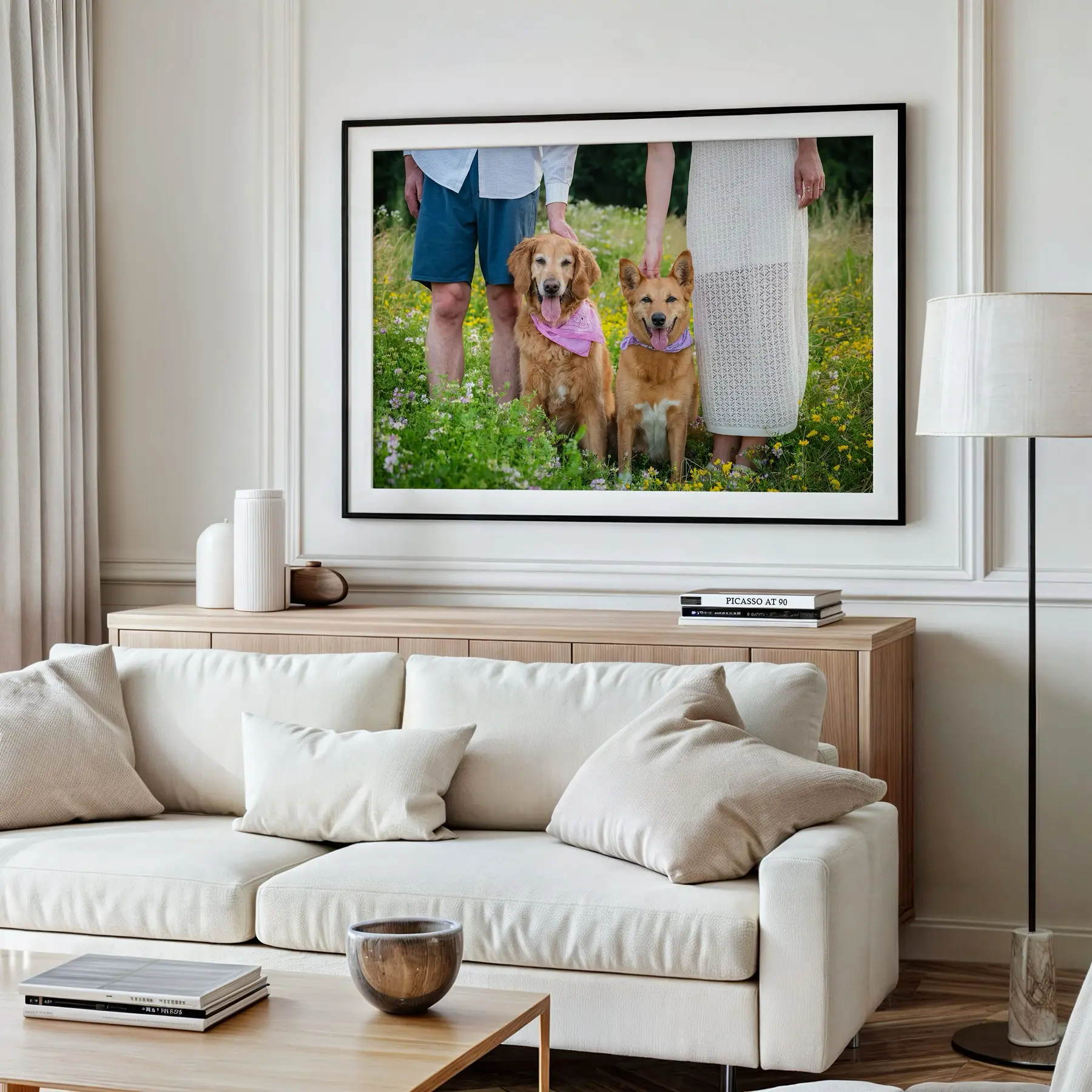 Shelby + Syndey- Framed Mat- Living Room