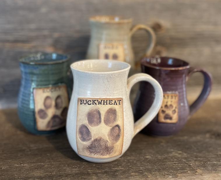 Custom Dog Paw Print Mugs