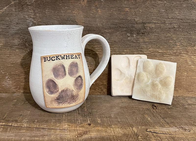 Stone Pony Pottery Paw Print Mug